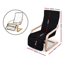 Load image into Gallery viewer, Armchair with Adjustable Footrest - Washable Fabric - 2 Colours (Beige &amp; Black)

