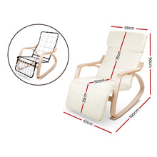 Load image into Gallery viewer, Rocking Armchair with Adjustable Footrest - Washable Fabric - 3 Colours (Black, Charcoal &amp; Beige)

