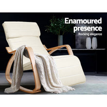 Load image into Gallery viewer, Rocking Armchair with Adjustable Footrest - Washable Fabric - 3 Colours (Black, Charcoal &amp; Beige)
