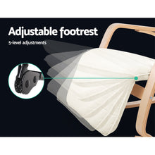Load image into Gallery viewer, Rocking Armchair with Adjustable Footrest - Washable Fabric - 3 Colours (Black, Charcoal &amp; Beige)
