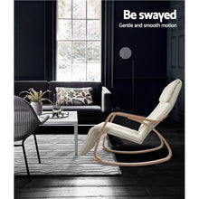 Load image into Gallery viewer, Rocking Armchair with Adjustable Footrest - Washable Fabric - 3 Colours (Black, Charcoal &amp; Beige)
