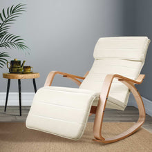 Load image into Gallery viewer, Rocking Armchair with Adjustable Footrest - Washable Fabric - 3 Colours (Black, Charcoal &amp; Beige)
