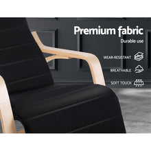 Load image into Gallery viewer, Rocking Armchair with Adjustable Footrest - Washable Fabric - 3 Colours (Black, Charcoal &amp; Beige)
