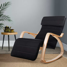 Load image into Gallery viewer, Rocking Armchair with Adjustable Footrest - Washable Fabric - 3 Colours (Black, Charcoal &amp; Beige)
