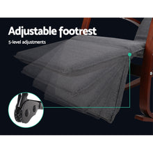 Load image into Gallery viewer, Rocking Armchair with Adjustable Footrest - Washable Fabric - 3 Colours (Black, Charcoal &amp; Beige)
