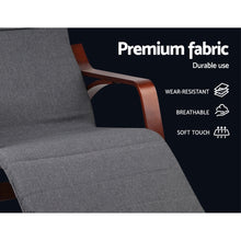 Load image into Gallery viewer, Rocking Armchair with Adjustable Footrest - Washable Fabric - 3 Colours (Black, Charcoal &amp; Beige)
