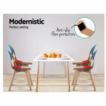 Load image into Gallery viewer, 2x Retro Beech Chairs - Fabric - Multi Colour
