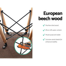 Load image into Gallery viewer, 4x Retro Beech Chairs - Fabric - Multi Colour
