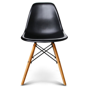 4x Retro Chairs - Beech Wood - 2 Colours - Black or White