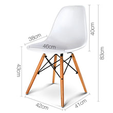 Load image into Gallery viewer, 2x Retro Chairs - Beech Wood - White
