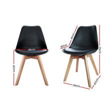 Load image into Gallery viewer, 4x Padded Chairs - Beech Wood - 2 Colours - White, Black
