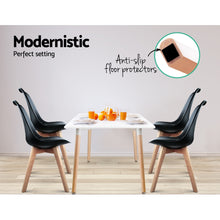 Load image into Gallery viewer, 4x Padded Chairs - Beech Wood - 2 Colours - White, Black
