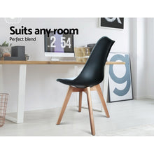 Load image into Gallery viewer, 4x Padded Chairs - Beech Wood - 2 Colours - White, Black
