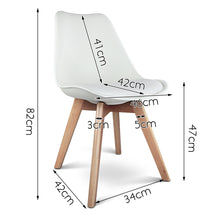 Load image into Gallery viewer, 4x Padded Chairs - Beech Wood - 2 Colours - White, Black
