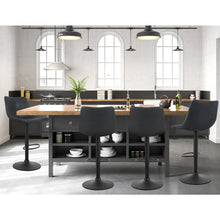 Load image into Gallery viewer, 2x Chair Stools - Classic Vintage Leather - Gas Lift/Swivel - Brown, Black
