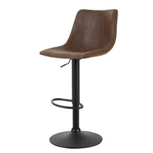 Load image into Gallery viewer, 2x Chair Stools - Classic Vintage Leather - Gas Lift/Swivel - Brown, Black
