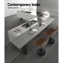 Load image into Gallery viewer, 2x Chair Stools - Classic Vintage Leather - Gas Lift/Swivel - Brown, Black
