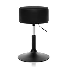 Load image into Gallery viewer, 2x Chair Stools - Leather - Gas Lift/Swivel - Black
