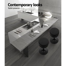 Load image into Gallery viewer, 2x Chair Stools - Leather - Gas Lift/Swivel - Black
