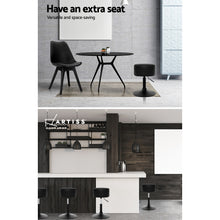 Load image into Gallery viewer, 2x Chair Stools - Leather - Gas Lift/Swivel - Black

