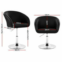 Load image into Gallery viewer, Chair Stool - Gas Lift/Swivel - Leather - Circular - Black
