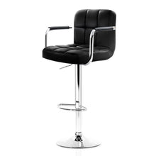 Load image into Gallery viewer, 2x Chair Stools - Leather/Chrome - Gas Lift/Swivel - White, Black
