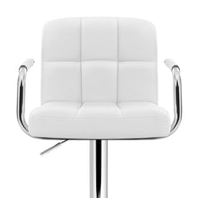 Load image into Gallery viewer, 2x Chair Stools - Leather/Chrome - Gas Lift/Swivel - White, Black
