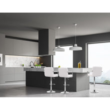 Load image into Gallery viewer, 2x Chair Stools - Leather/Chrome - Gas Lift/Swivel - White, Black
