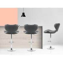 Load image into Gallery viewer, 2x Chair Stools - Leather/Chrome - Gas lift - Swivel - 2 Colours - Teal &amp; Grey
