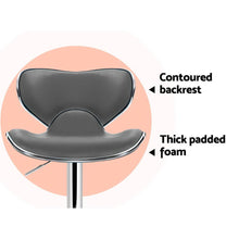 Load image into Gallery viewer, 2x Chair Stools - Leather/Chrome - Gas lift - Swivel - 2 Colours - Teal &amp; Grey
