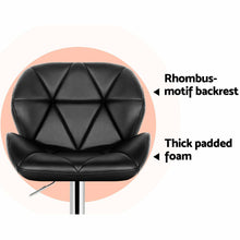 Load image into Gallery viewer, 2x Chair Stools - Leather/Chrome - Gas Lift - Adjustable - 2 Colours - Black, Grey
