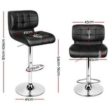 Load image into Gallery viewer, 2x Chair Stools - PU Leather - Gas Lift - 2 Colours - Black, White
