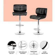 Load image into Gallery viewer, 2x Chair Stools - PU Leather - Gas Lift - 2 Colours - Black, White
