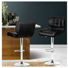 Load image into Gallery viewer, 2x Chair Stools - PU Leather - Gas Lift - 2 Colours - Black, White
