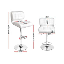 Load image into Gallery viewer, 2x Chair Stools - PU Leather - Gas Lift - 2 Colours - Black, White
