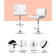 Load image into Gallery viewer, 2x Chair Stools - PU Leather - Gas Lift - 2 Colours - Black, White
