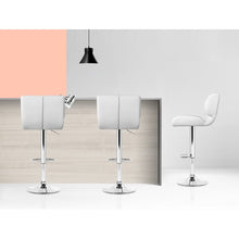 Load image into Gallery viewer, 2x Chair Stools - PU Leather - Gas Lift - 2 Colours - Black, White

