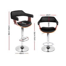 Load image into Gallery viewer, Chair Stool - Wood/Leather/Chrome - Gas Lift - 2 Colours - White, Black
