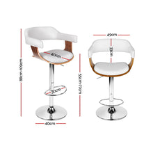 Load image into Gallery viewer, Chair Stool - Wood/Leather/Chrome - Gas Lift - 2 Colours - White, Black
