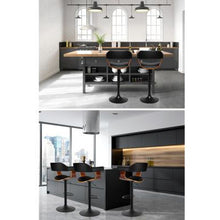 Load image into Gallery viewer, Chair Stool - Leather/Wood - Gas Lift/Swivel - Black
