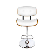 Load image into Gallery viewer, Chair Stool - Leather/Wood &amp; Chrome - Gas Lift - 2 Colours - Black, White
