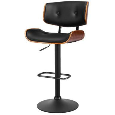Chair Stool - Leather - Gas Lift/Swivel - Black