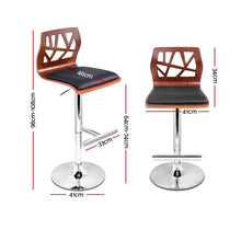 Load image into Gallery viewer, 2x Chair Stools - Wood - Gas Lift - 2 Colours - White, Black
