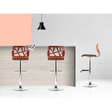 Load image into Gallery viewer, 2x Chair Stools - Wood - Gas Lift - 2 Colours - White, Black
