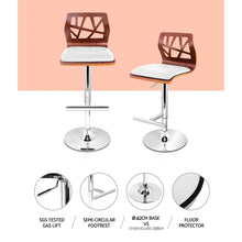 Load image into Gallery viewer, 2x Chair Stools - Wood - Gas Lift - 2 Colours - White, Black
