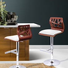 Load image into Gallery viewer, 2x Chair Stools - Wood - Gas Lift - 2 Colours - White, Black
