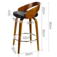 Load image into Gallery viewer, 2x Chair Stools - Wood - Black
