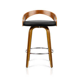 2x Chair Stools - Wood - Black