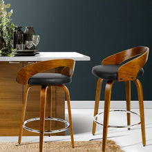 Load image into Gallery viewer, 2x Chair Stools - Wood - Black
