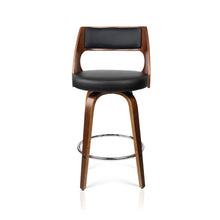 Load image into Gallery viewer, 2x Chair Stools - Wood/Metal &amp; Fabric - Black
